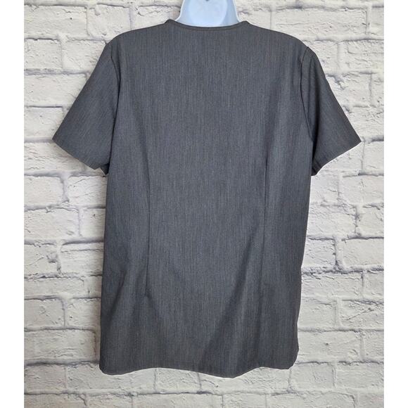 Figs Scrub Top Womens Medium Technical Collection Gray One Pocket Pink Ribbon - Picture 2 of 13
